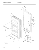 DOOR Diagram and Parts List for GFU21M3AW5  Gibson Freezer