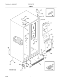 CABINET Diagram and Parts List for GHSC239TDW5  Frigidaire Refrigerator