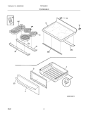 TOP / DRAWER Diagram and Parts List for FEFB89ECH  Frigidaire Range