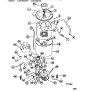 TUBS, HOSES, MOTOR Diagram and Parts List for WA7200AWW3  Frigidaire Washer