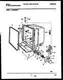 TUB AND FRAME PARTS Diagram and Parts List for GDB668RBR0  Gibson Dishwasher
