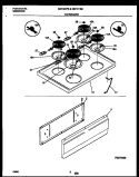 COOKTOP AND DRAWER PARTS Diagram and Parts List for MEF302PBWA  Frigidaire Range