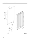 DOOR Diagram and Parts List for FCFS201LFB3  Frigidaire Freezer