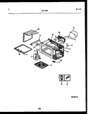WRAPPER AND BODY PARTS Diagram and Parts List for MC1350P3  Frigidaire Microwave