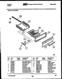 BROILER DRAWER PARTS Diagram and Parts List for 32-1019-00-06  Tappan Range