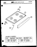 COOKTOP PARTS Diagram and Parts List for 31-2537-23-01  Tappan Range