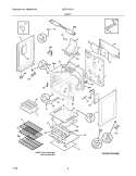 BODY Diagram and Parts List for BGGF3031KWC  Frigidaire Range