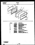 DOOR PARTS Diagram and Parts List for FEF350XAWA  Frigidaire Range