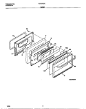 DOOR Diagram and Parts List for FEF378CESB  Frigidaire Range