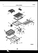 SHELVES AND SUPPORTS Diagram and Parts List for GTNI181WLW0  Uni Refrigerator