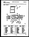 CABINET AND INSTALLATION PARTS Diagram and Parts List for GAV158S1A2  Gibson Air Conditioner