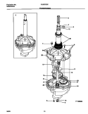 TRANSMISSION Diagram and Parts List for FLSG72GCS7  Frigidaire Washer Dryer Combo
