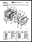 DOOR PARTS Diagram and Parts List for RE36BNW2  Frigidaire Range