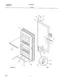 DOOR Diagram and Parts List for UL1293ECW11  Electrolux Freezer