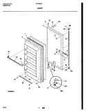 DOOR Diagram and Parts List for UL2494ECW7  Frigidaire Freezer