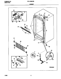 CABINET Diagram and Parts List for FFU14M8GW0  Frigidaire Freezer