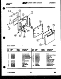 DOOR PARTS Diagram and Parts List for RE533DF0  Frigidaire Range