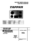 COVER Diagram and Parts List for TEC6X3XCW3  Tappan Cooktop
