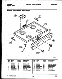 COOKTOP PARTS Diagram and Parts List for 30-1149-00-07  Tappan Range