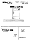 COVER Diagram and Parts List for FDG8971EW0  Frigidaire Dryer