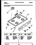 COOKTOP PARTS Diagram and Parts List for 30-1049-00-06  Tappan Range