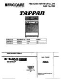 COVER Diagram and Parts List for TGF364SCDA  Tappan Range