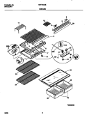 SHELVES Diagram and Parts List for MRT15CSEWC  Frigidaire Refrigerator