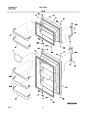 DOORS Diagram and Parts List for GLRT184RAB5  Frigidaire Refrigerator