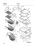 SHELVES Diagram and Parts List for GS26HSZBC2  Frigidaire Refrigerator