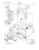 CABINET Diagram and Parts List for FGHB2846LF5  Frigidaire Refrigerator