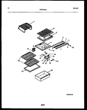 SHELVES AND SUPPORTS Diagram and Parts List for GTNI142HK1  Frigidaire Refrigerator