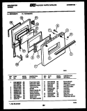 DOOR PARTS Diagram and Parts List for RER406GD2  Kelvinator Range