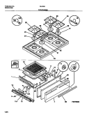 TOP / DRAWER Diagram and Parts List for 30-3053-00-02  Tappan Range