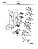 SHELVES Diagram and Parts List for MRS24WSBW0  Frigidaire Refrigerator