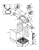 CABINET / TOP Diagram and Parts List for WWX645RBS1  Frigidaire Washer