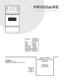 COVER Diagram and Parts List for CFEF2425LSA  Frigidaire Range