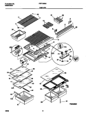 SHELVES Diagram and Parts List for FRT21NNHB1  Frigidaire Refrigerator