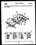 BURNER PARTS Diagram and Parts List for 14-3028-08-03  Tappan Cooktop