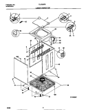 LOWER CABINET / TOP Diagram and Parts List for FLXG52RBT2  Frigidaire Washer Dryer Combo
