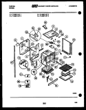 LOWER BODY PARTS Diagram and Parts List for 77-4987-00-03  Tappan Microwave Oven Combo