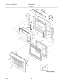 DOOR Diagram and Parts List for FGEW2765KFA  Frigidaire Wall Oven