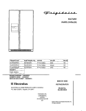 COVER Diagram and Parts List for GLHS234ZAW1  Frigidaire Refrigerator