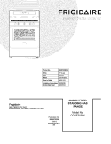 COVER Diagram and Parts List for CGGF3056KFG  Frigidaire Range