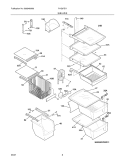 SHELVES Diagram and Parts List for PHS67EHSB5  Frigidaire Refrigerator