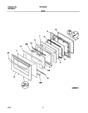 DOOR Diagram and Parts List for FEF379ACE  Frigidaire Range
