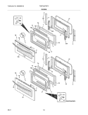 DOORS Diagram and Parts List for FGEF306TMFA  Frigidaire Wall Oven