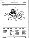 BROILER DRAWER PARTS Diagram and Parts List for 36-3061-00-01  Tappan Range