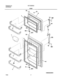 DOORS Diagram and Parts List for FRT21P6BSK4  Frigidaire Refrigerator