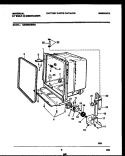 TUB AND FRAME PARTS Diagram and Parts List for MDB662RBR0  Frigidaire Dishwasher