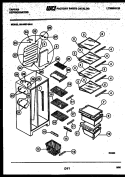 SHELVES AND SUPPORTS Diagram and Parts List for 95-2497-57-03  Tappan Refrigerator
